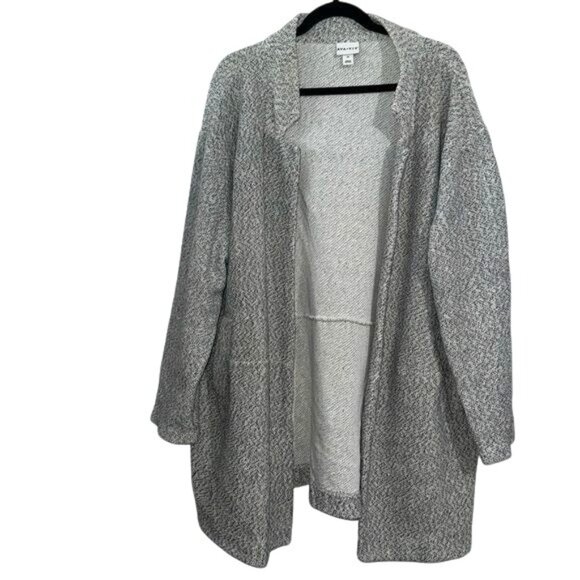 Ava & Viv Gray Open Front Cardigan 1X - Picture 1 of 7
